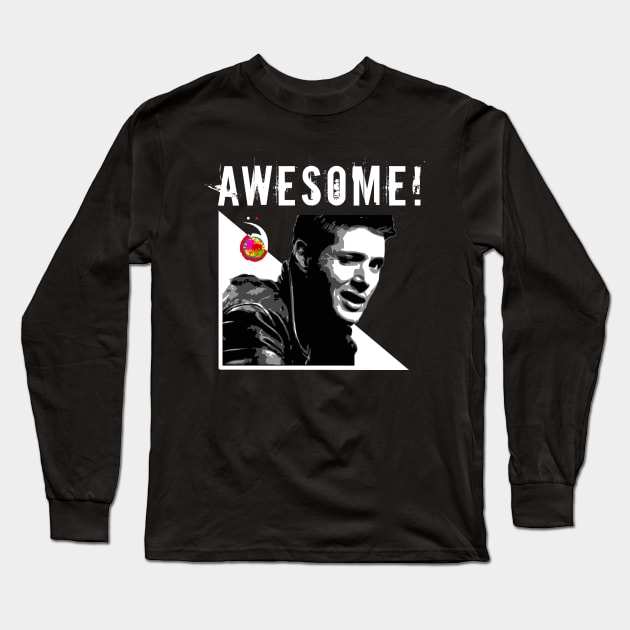 Dean Winchester: Awesome! Long Sleeve T-Shirt by rednessdesign